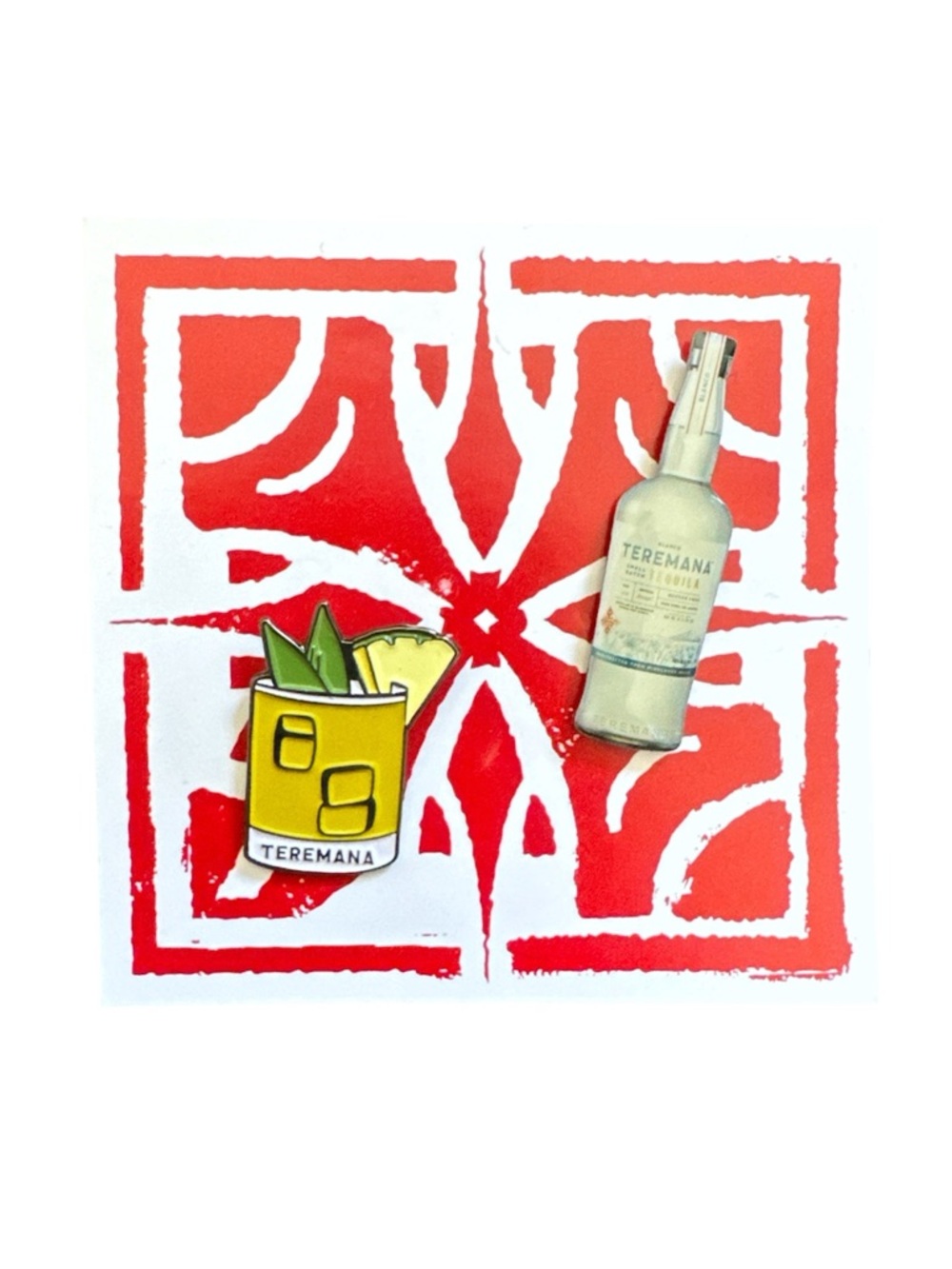 Yellow Cocktail Enamel Pin Set - Women Accessories